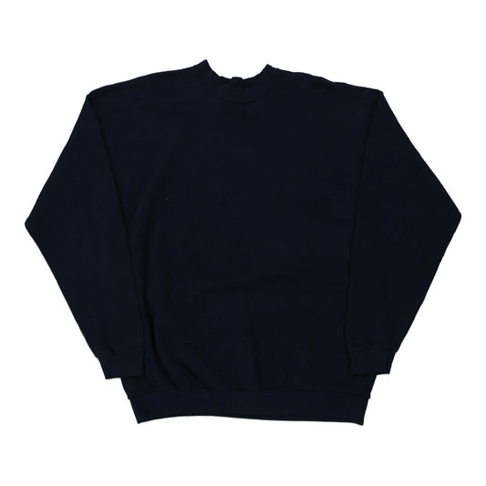 Vintage navy Blank Unbranded Sweatshirt - mens x-large