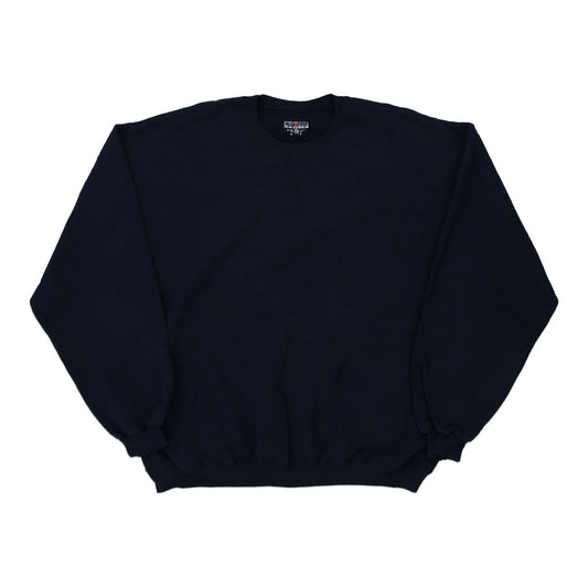 Vintage navy Blank Jerzees Sweatshirt - mens x-large