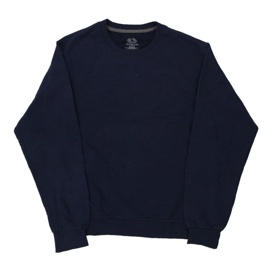 Vintage navy Blank Fruit Of The Loom Sweatshirt - mens small