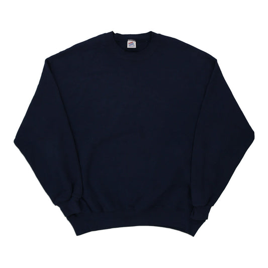 Vintage navy Made in USA Blank Jerzees Sweatshirt - mens x-large
