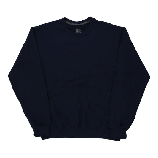 Vintage navy Blank Fruit Of The Loom Sweatshirt - mens medium