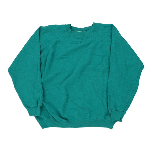Vintage green Blank Hanes Sweatshirt - womens large