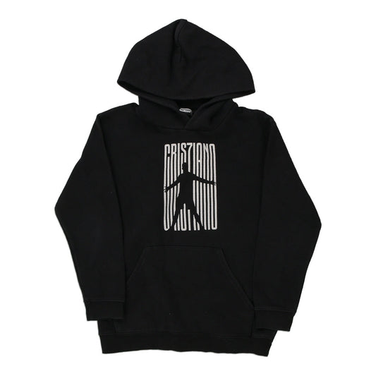 Vintage black Age 9-11 Cristiano Ronaldo Fruit Of The Loom Hoodie - boys medium