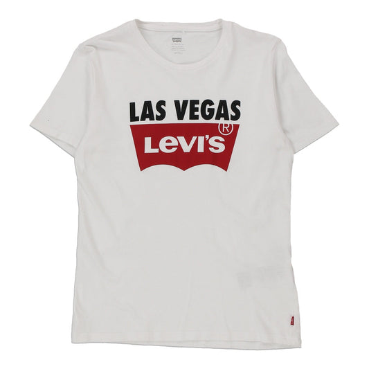 Vintage white Las Vegas Levis T-Shirt - mens x-small