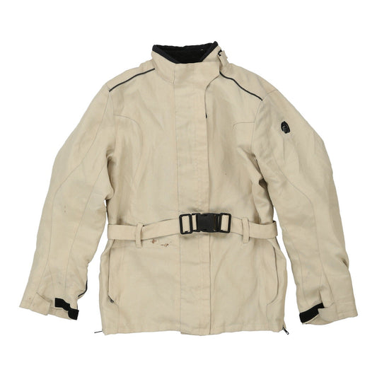 Vintage Moto One Jacket - Medium Cream Polyester