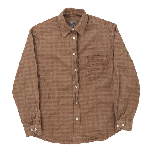 Vintage brown Think Pink Cord Shirt - womens medium