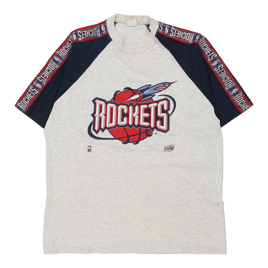 Vintage Houston Rockets Champion NBA T-Shirt - Large Grey Cotton