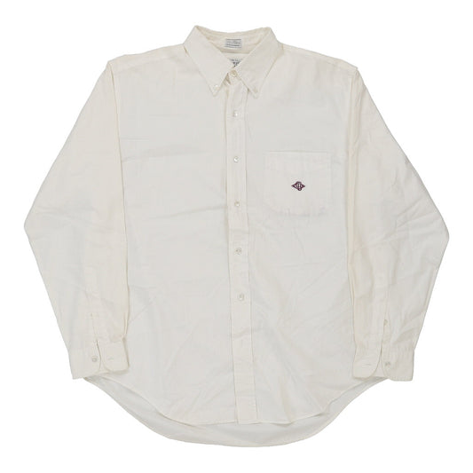 Vintage Cotton Belt Shirt - Medium White Cotton
