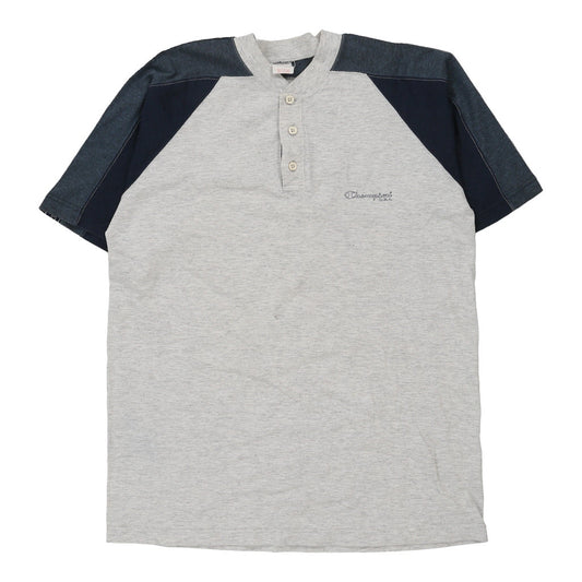 Vintage Champion T-Shirt - Large Grey Cotton