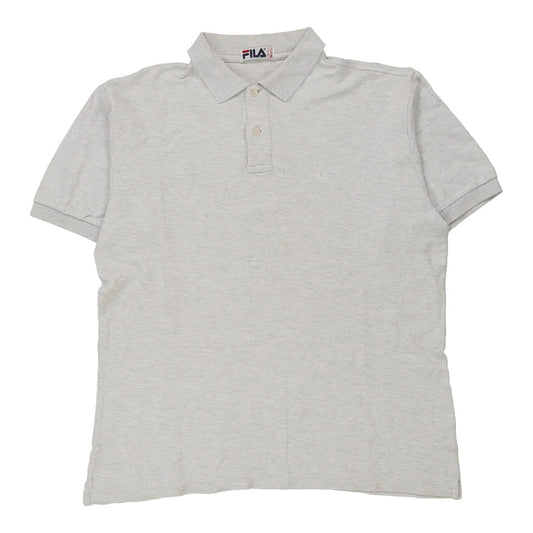 Vintage Fila Polo Shirt - XL Grey Cotton