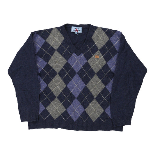 Vintage navy Les Copains Jumper - mens large