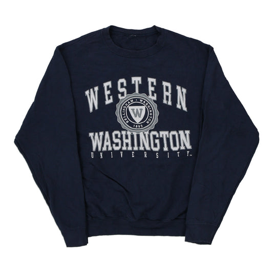 Vintage navy Western Washington University Unbranded Sweatshirt - mens medium