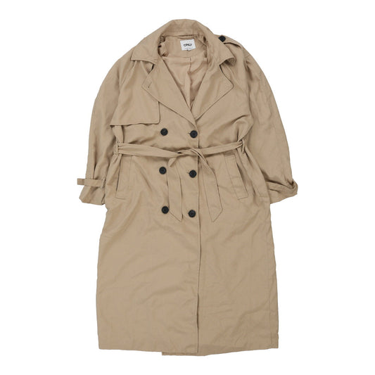 Vintage Only Trench Coat - Small Beige Cotton