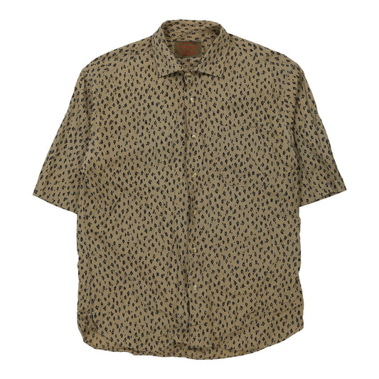 Vintage Il Marchese Patterned Shirt - Large Beige Cotton