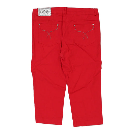 Vintage red Kelly Trousers - womens 36" waist