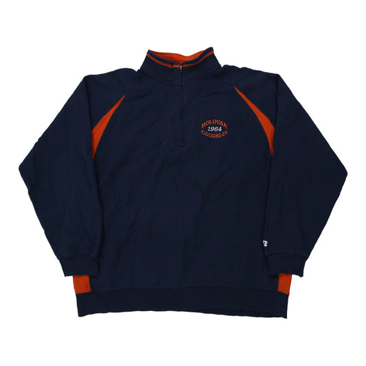 Vintage navy Holovak Coughlin Russell Athletic 1/4 Zip - mens xx-large