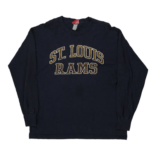 Vintage navy St. Louis Rams Nfl Long Sleeve T-Shirt - mens large