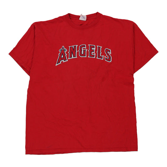 Vintage red Los Angeles Angels Majestic T-Shirt - mens xx-large
