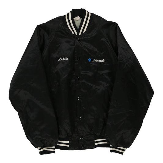 Vintage Made in USA Hartwell Varsity Jacket - Medium Black Polyester Blend