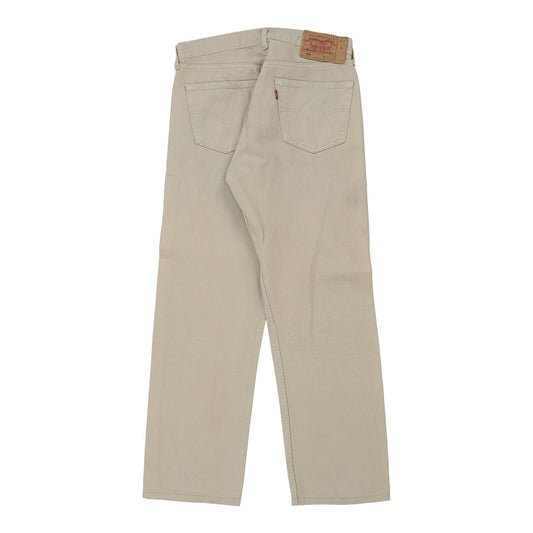 Vintage 501 Levis Trousers - 33W UK 14 Beige Cotton