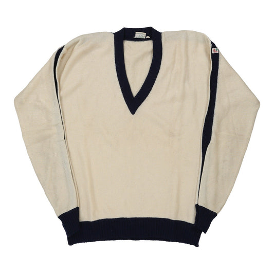 Vintage beige 1970's Alfa Romeo Jumper - mens medium