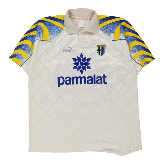 Vintage white Parma Puma Football Shirt - mens large