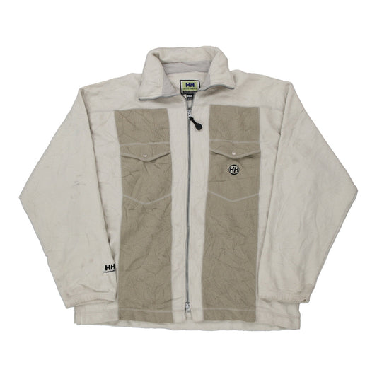 Vintage white Helly Hansen Fleece Jacket - mens x-large