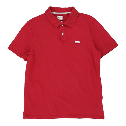 Vintage red Guess Polo Shirt - mens large