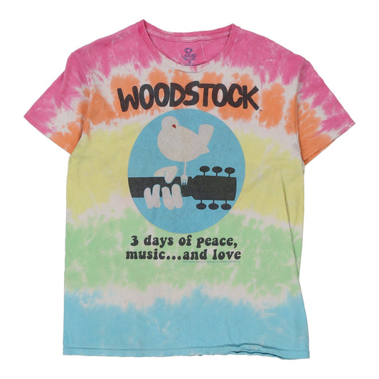 Vintage multicoloured 2016 Woodstock Liquid Blue T-Shirt - mens medium