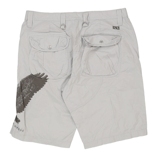 Vintage grey Armani Exchange Shorts - mens 34" waist