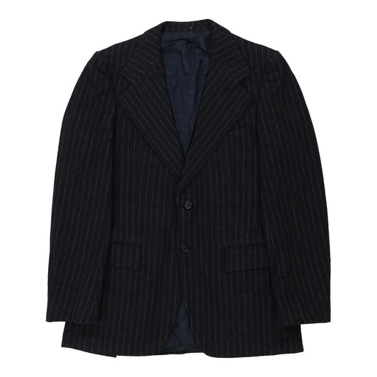 Vintage Yves Saint Laurent Striped Blazer - Medium Navy Wool