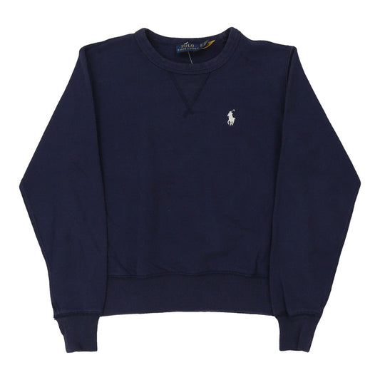 Vintage Age 8-9 Ralph Lauren Sweatshirt - XS Navy Cotton