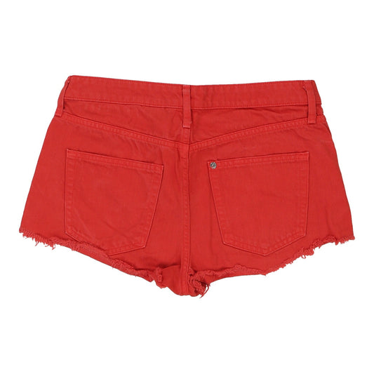 Vintage red Unbranded Denim Shorts - womens 30" waist