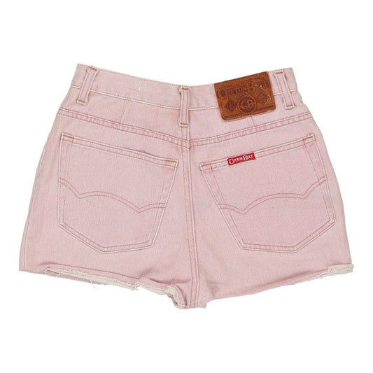 Vintage pink Cotton Belt Denim Shorts - womens 29" waist