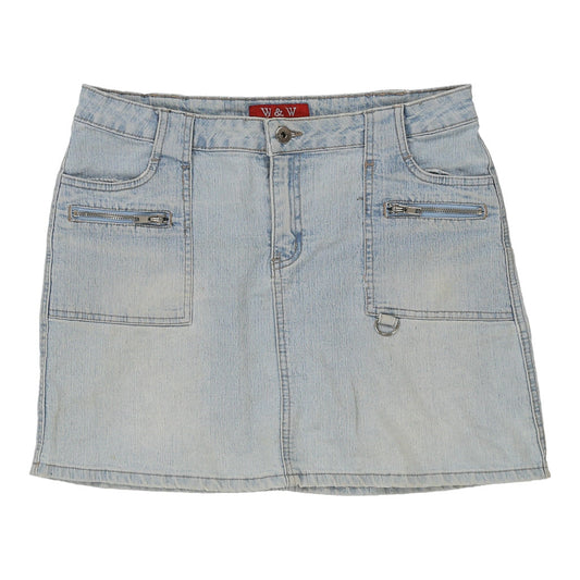 Vintage light wash W&W Denim Skirt - womens 32" waist