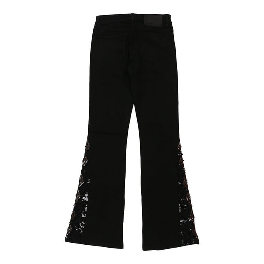 Vintage black Don'T Cry Trousers - womens 26" waist