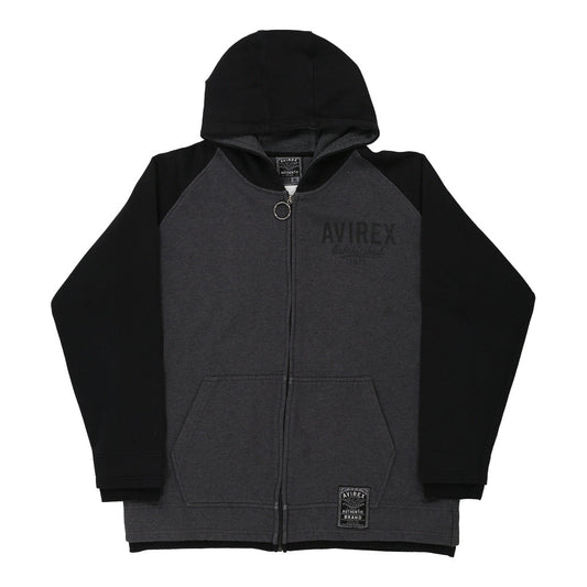 Vintage Avirex Hoodie - XL Grey Cotton