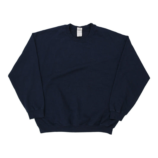 Vintage navy Gildan Sweatshirt - mens x-large