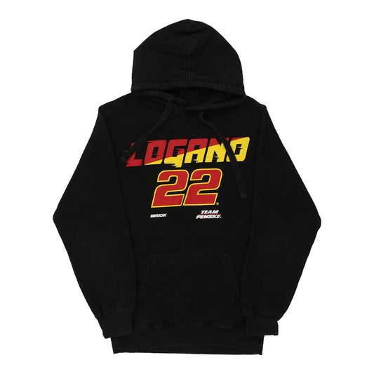 Vintage Nascar Graphic Hoodie - Small Black Cotton