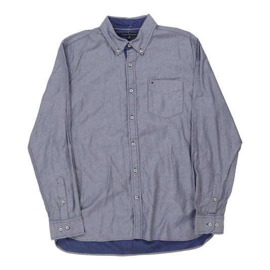 Vintage Tommy Hilfiger Shirt - Large Blue Cotton