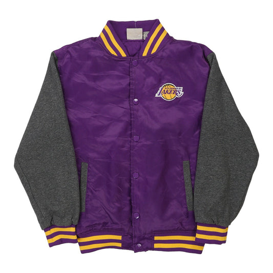 Vintage Los Angeles Lakers Hardwood Classics Nba NBA Varsity Jacket - XL Purple Polyester
