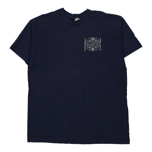 Vintage navy Fruit Of The Loom T-Shirt - mens xx-large