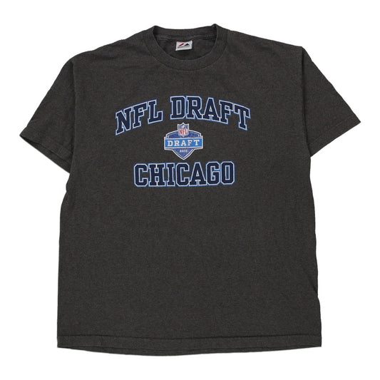 Vintage grey NFL Draft Chicago Majestic T-Shirt - mens x-large
