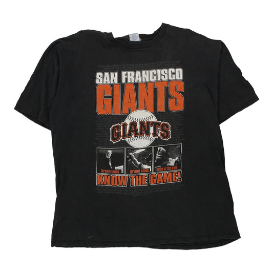 Vintage black San Francisco Giants Starter T-Shirt - mens x-large