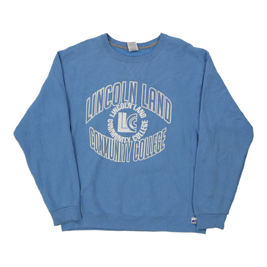 Vintage blue Lincoln Land Russell Athletic Sweatshirt - mens large