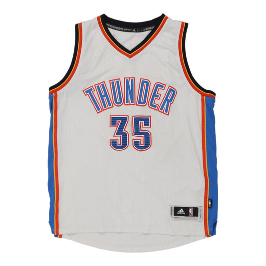 Vintage Oklahoma City Thunder Adidas NBA Jersey - Large White Polyester