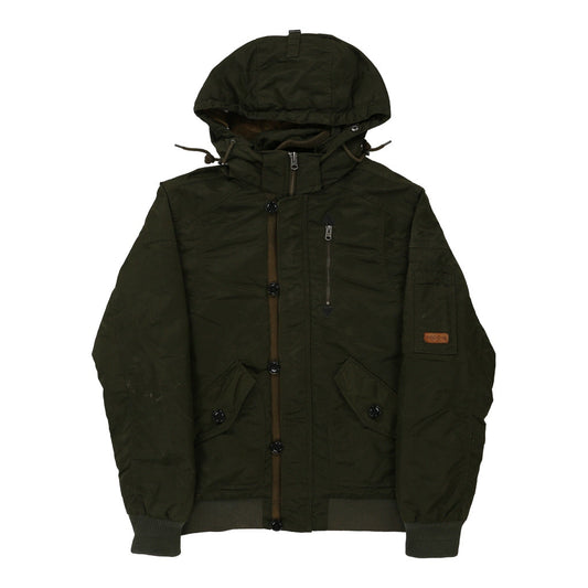 Vintage Jack & Jones Bomber Jacket - XL Khaki Polyester Blend