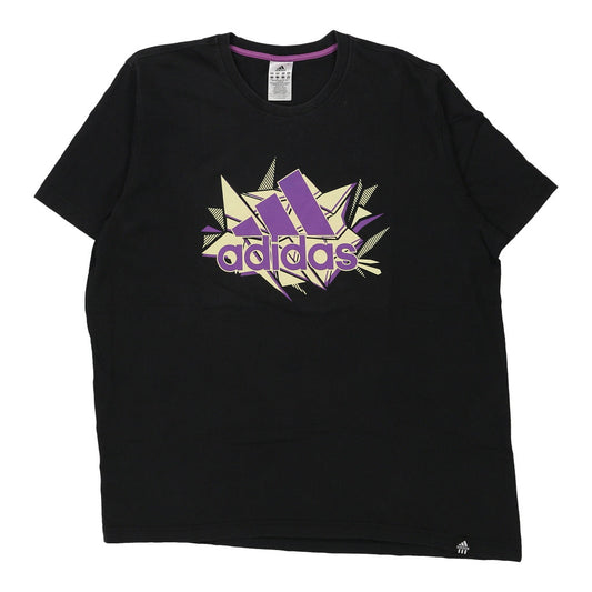 Vintage Adidas T-Shirt - XL Black Cotton