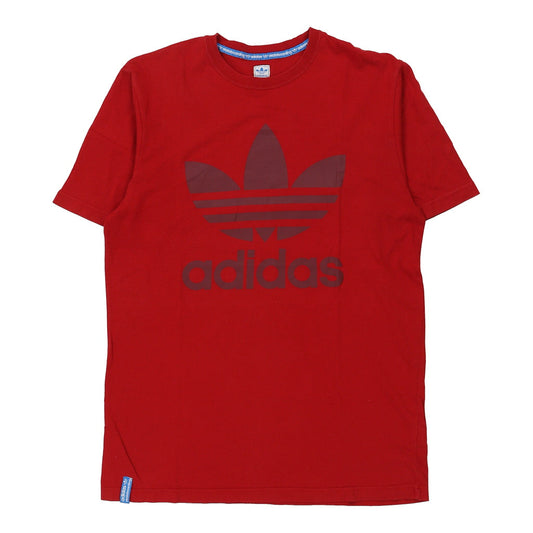 Vintage Adidas Spellout T-Shirt - Medium Red Cotton