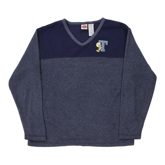 Vintage grey Tweety Bird Looney Tunes Fleece - mens large